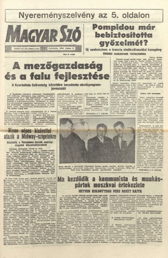 Magyar Szó, 26. évf. 1969. június 5. 152. sz. 1–20. oldal