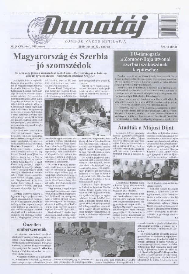 Dunatáj, 12. évf. 2010. június 23. 585. sz.