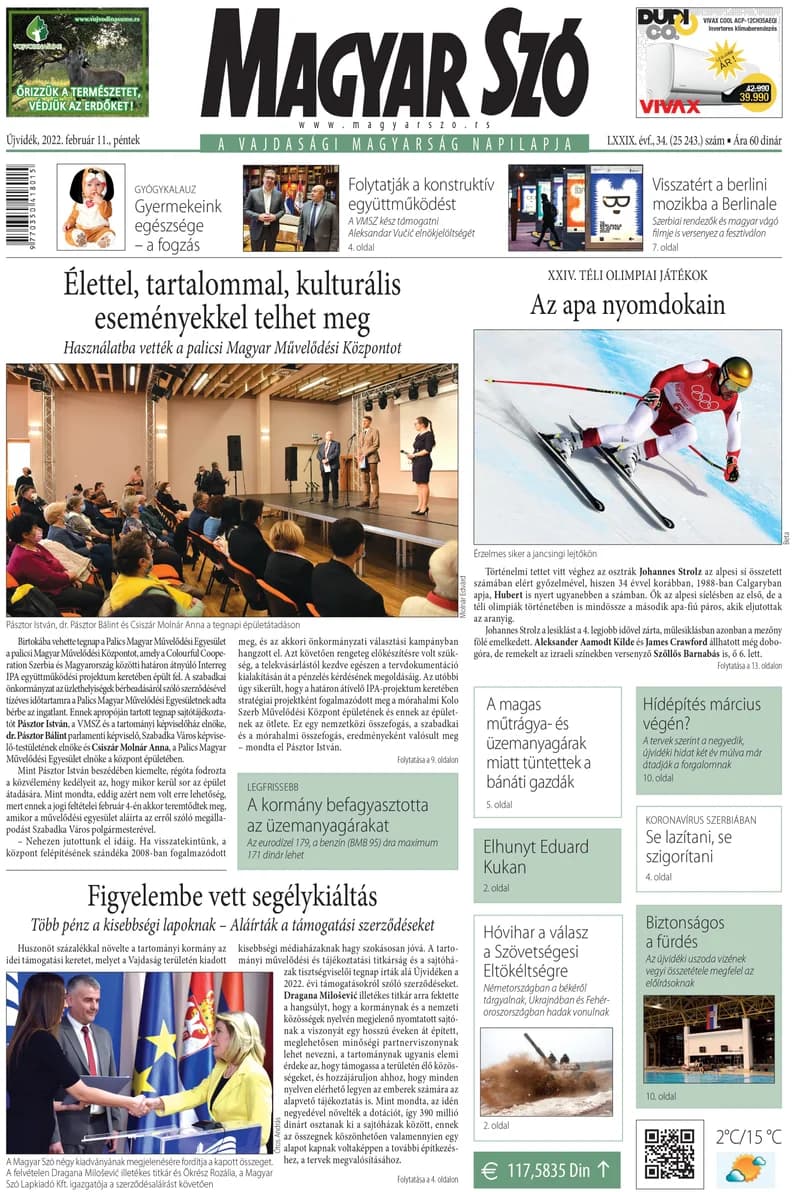 Magyar Szó, 79. évf. 2022. február 11. 34. sz. 1–16. oldal
