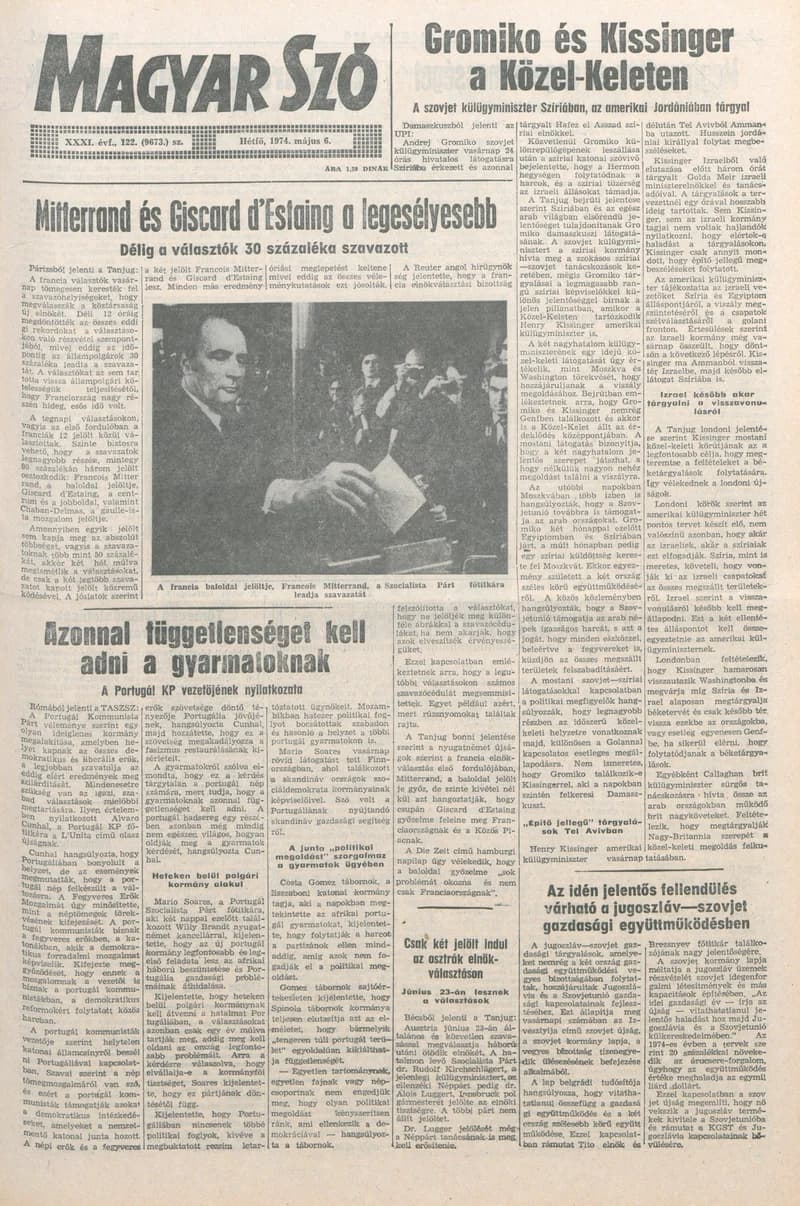 Magyar Szó, 31. évf. 1974. május 6. 122. sz. 1–12. oldal