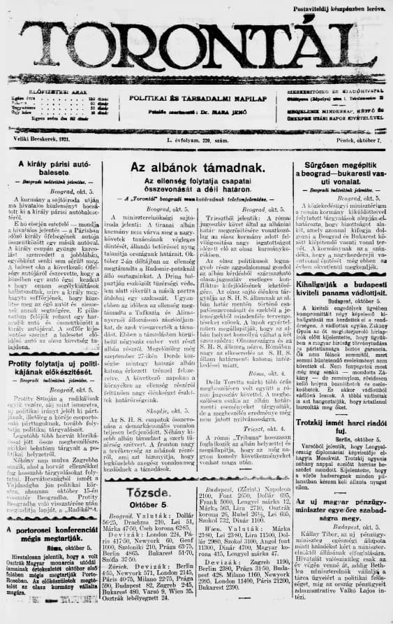 Torontál, 50. évf. 1921. október 7. 220. sz.