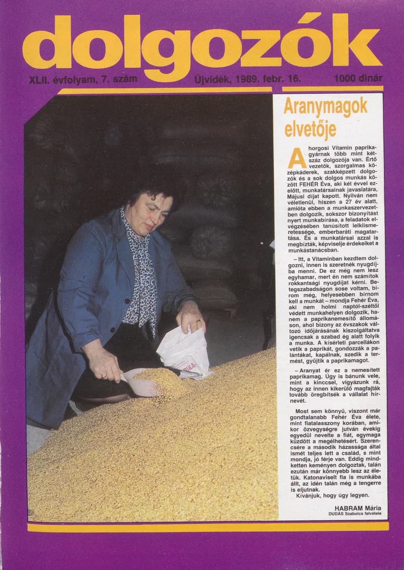 Dolgozók, 43. évf. 1989. február 16. 7. sz.