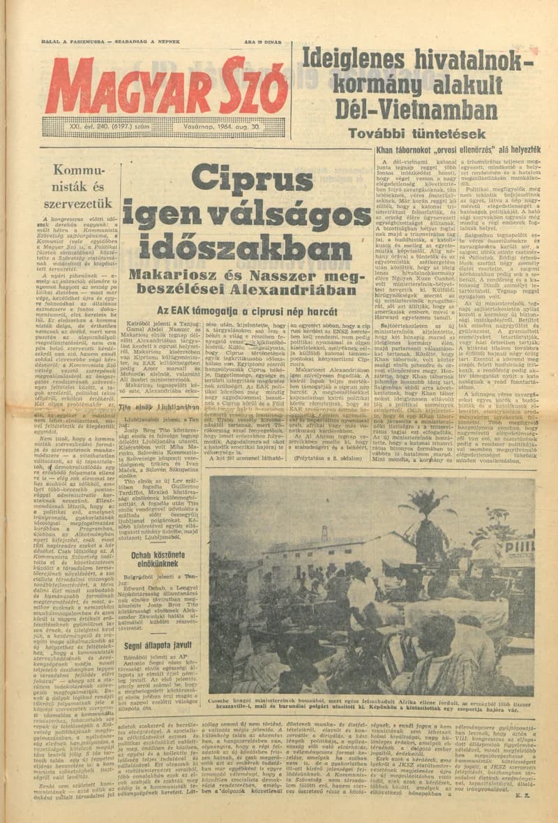 Magyar Szó, 21. évf. 1964. augusztus 30. 240. sz. 1–24. oldal