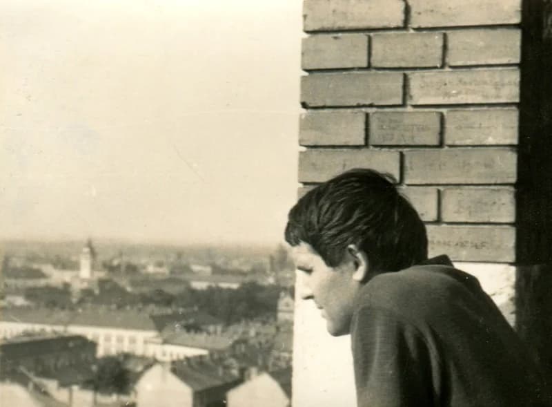 Benes József a fogadalmi templom toronyban