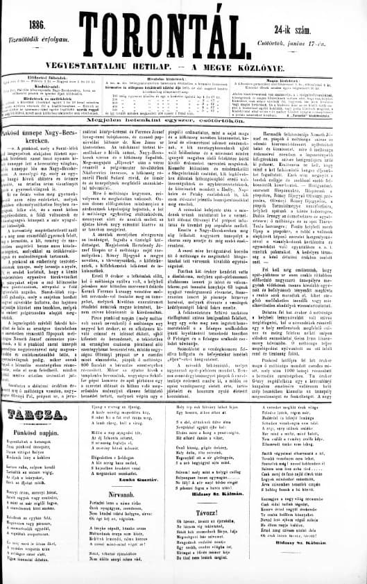 Torontál, 15. évf. 1886. június 17. 24. sz.