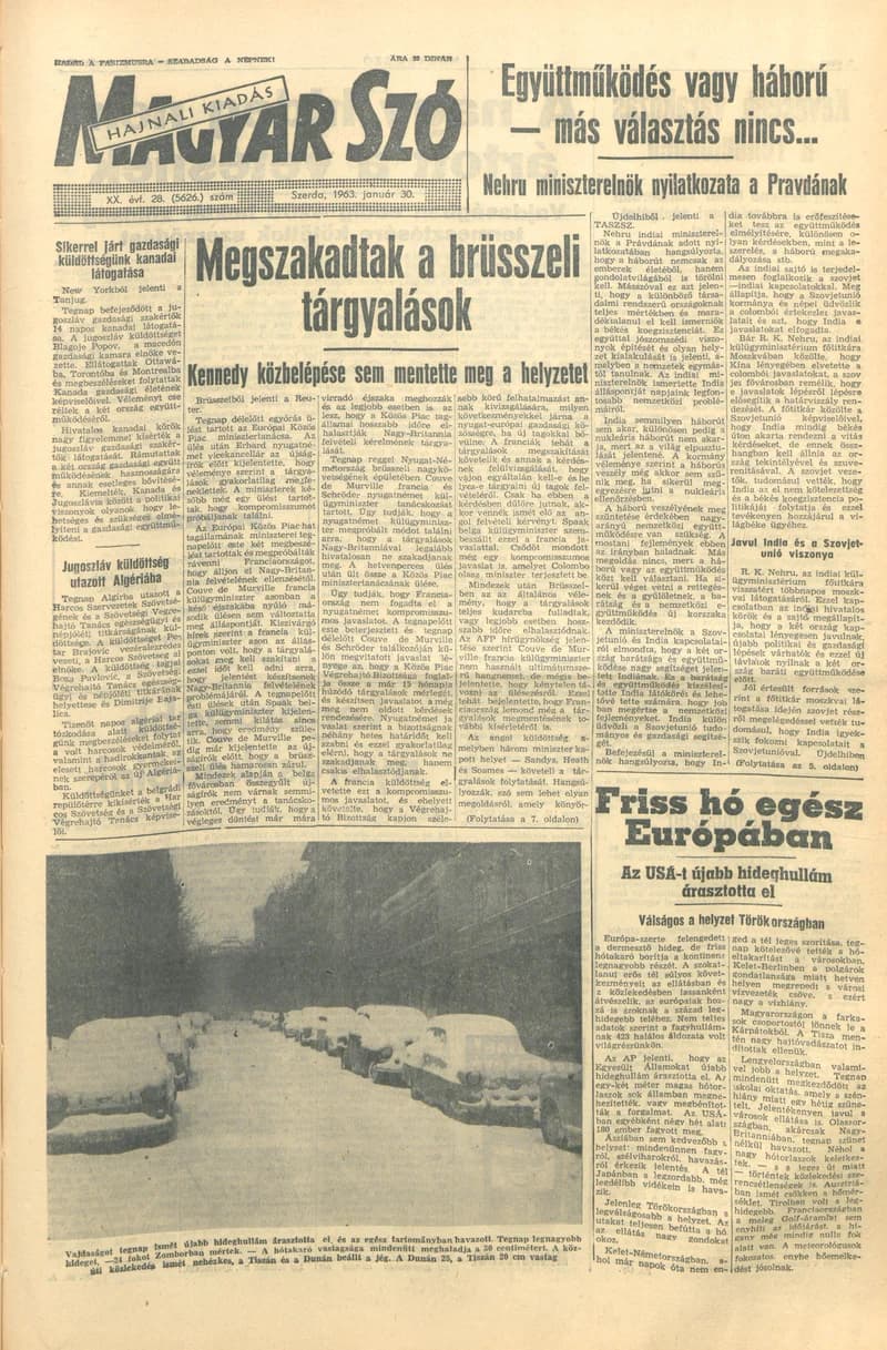 Magyar Szó, 20. évf. 1963. január 30. 28. sz. 1–14. oldal