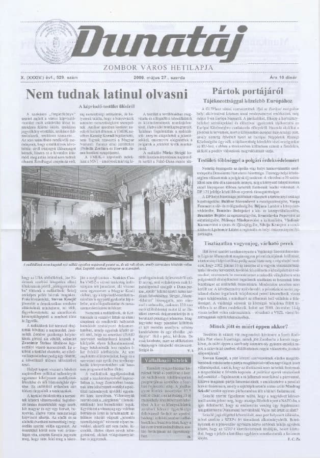 Dunatáj, 11. évf. 2009. május 27. 529. sz.