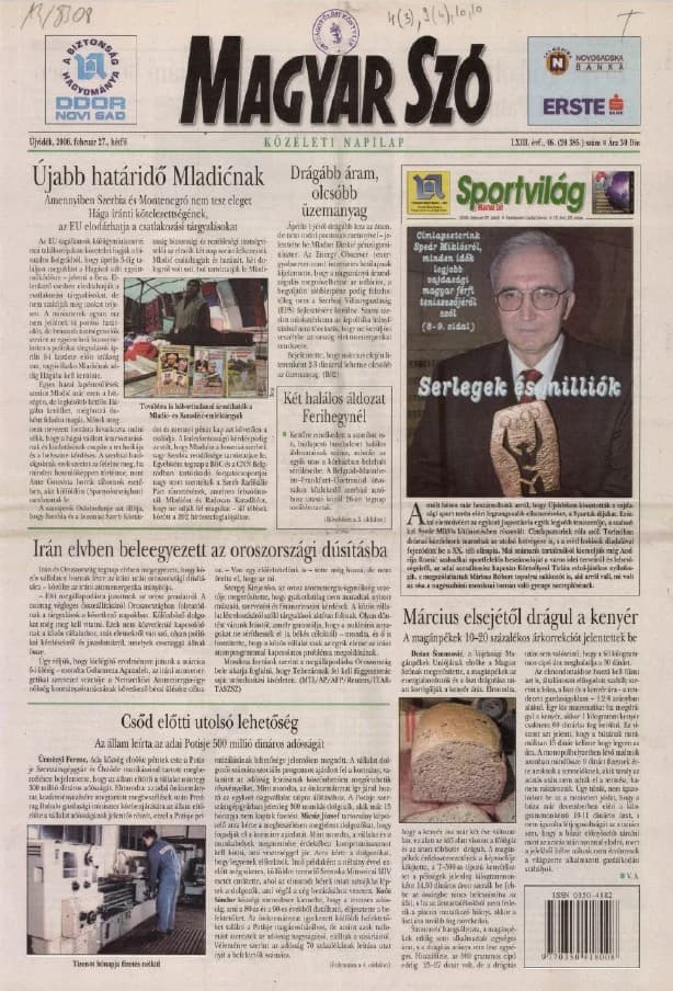 Magyar Szó, 63. évf. 2006. február 27. 46. sz. 1–12. oldal