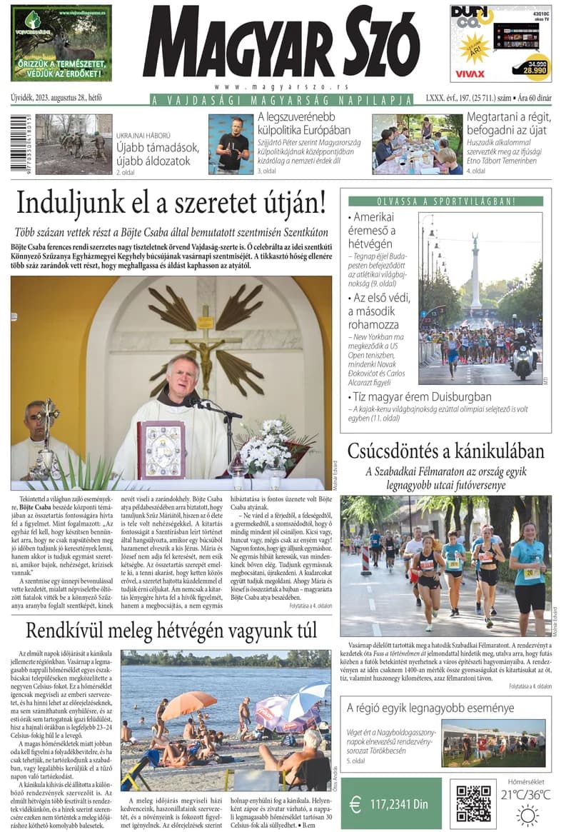 Magyar Szó, 80. évf. 2023. augusztus 28. 197. sz. 1–16. oldal
