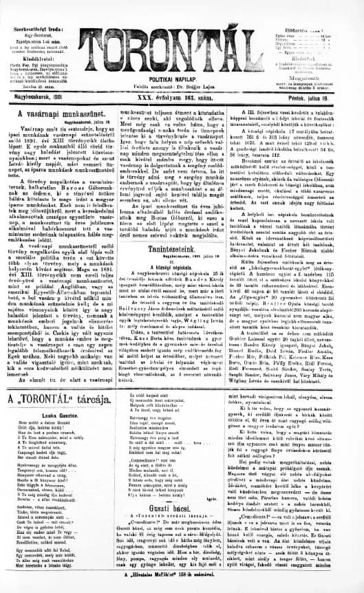 Torontál, 30. évf. 1901. július 19. 163. sz.