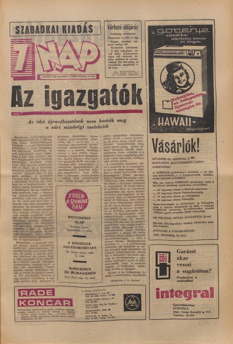 7 Nap, 23. évf. 1968. augusztus 2. 32. sz. 1–16. oldal