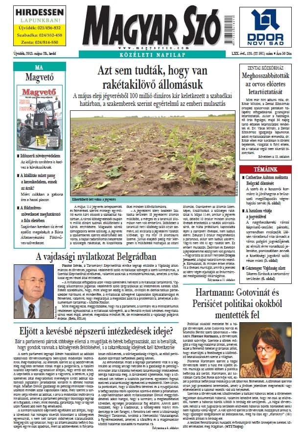 Magyar Szó, 70. évf. 2013. május 28. 120. sz. 1–20. oldal