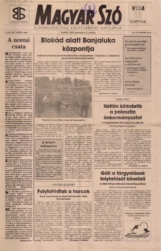 Magyar Szó, 50. évf. 1993. szeptember 11. 247. sz.