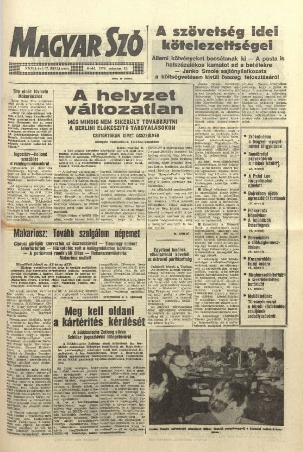 Magyar Szó, 27. évf. 1970. március 10. 67. sz.