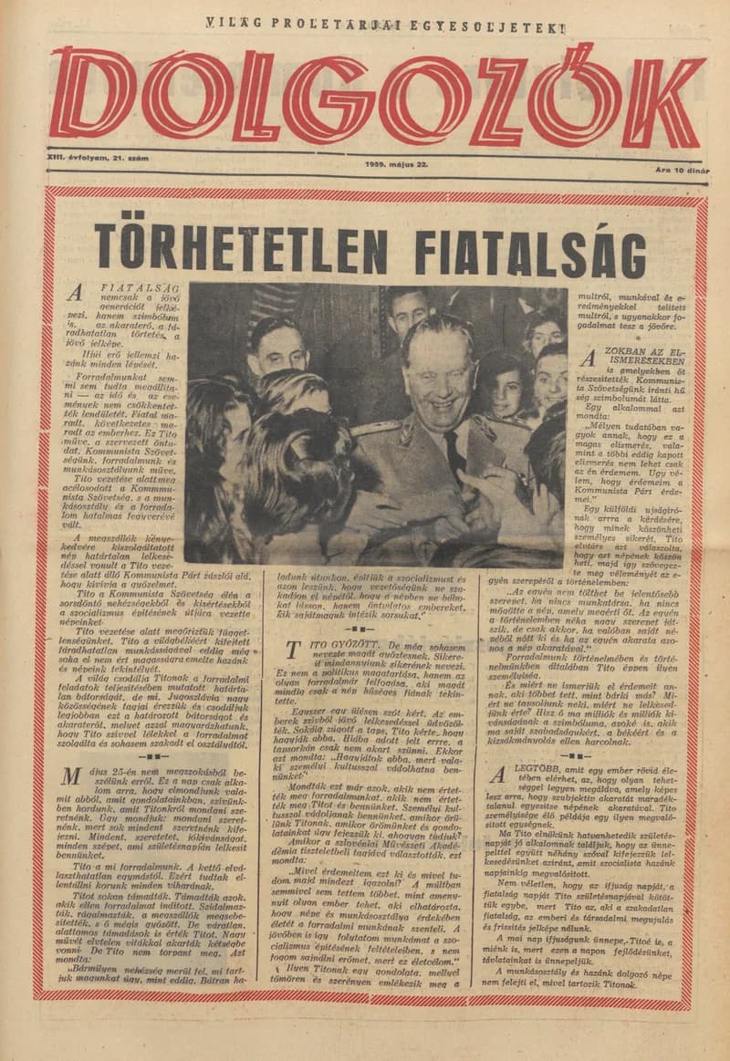 Dolgozók, 13. évf. 1959. május 22. 21. sz.