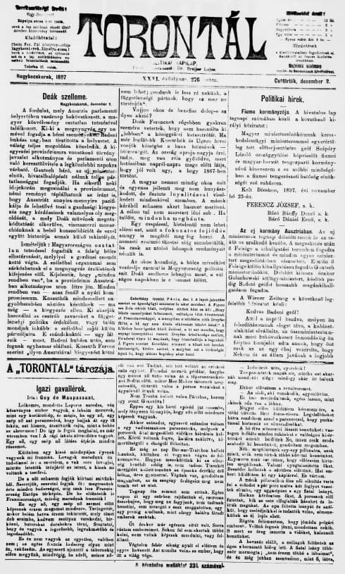 Torontál, 26. évf. 1897. december 2. 276. sz.