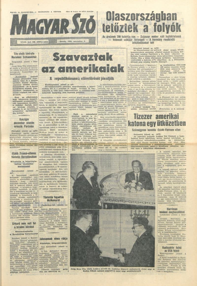 Magyar Szó, 23. évf. 1966. november 9. 308. sz.