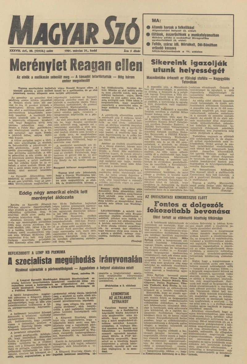 Magyar Szó, 38. évf. 1981. március 31. 88. sz.