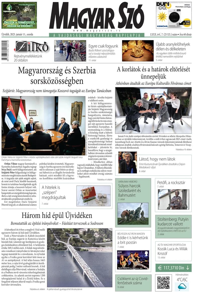Magyar Szó, 80. évf. 2023. január 11. 7. sz. 1–16. oldal