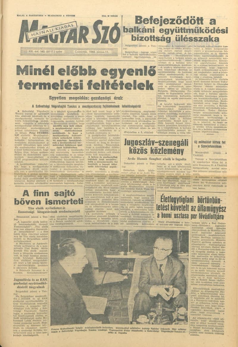 Magyar Szó, 21. évf. 1964. június 11. 160. sz. 1–14. oldal