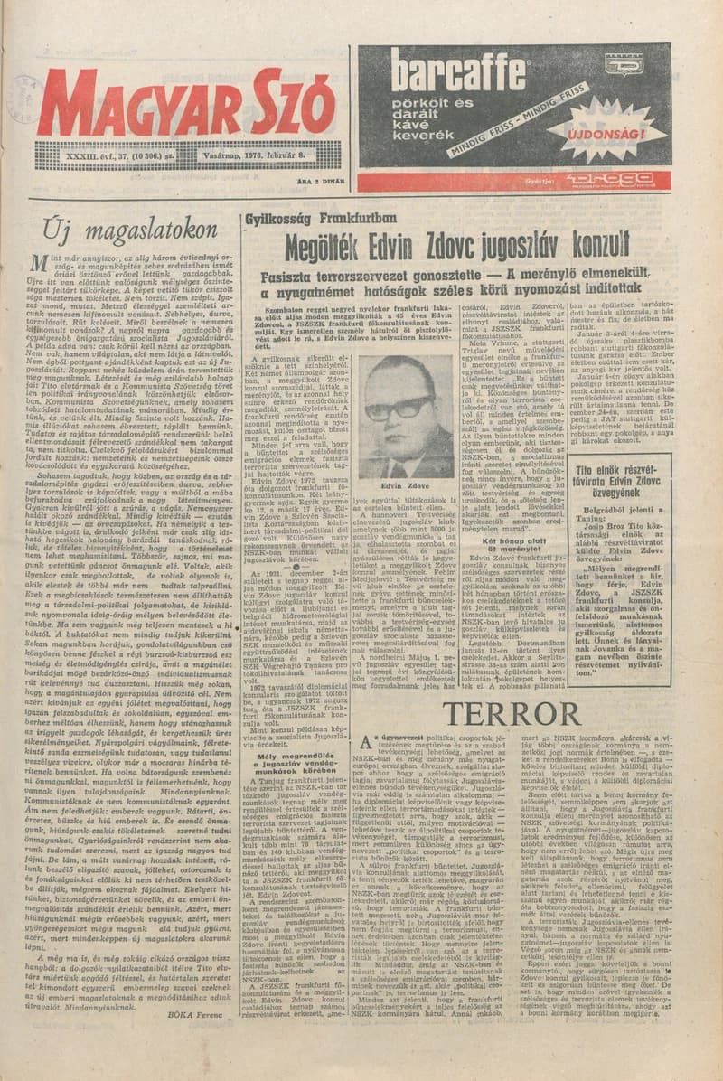 Magyar Szó, 33. évf. 1976. február 8. 37. sz.