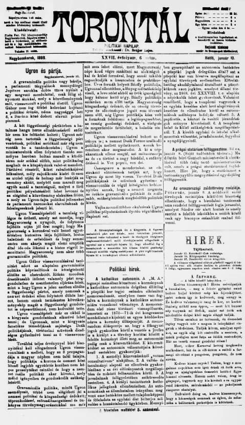 Torontál, 27. évf. 1898. január 10. 6. sz.