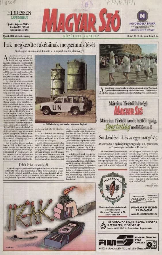 Magyar Szó, 60. évf. 2003. március 2. 51. sz. 1–24. oldal