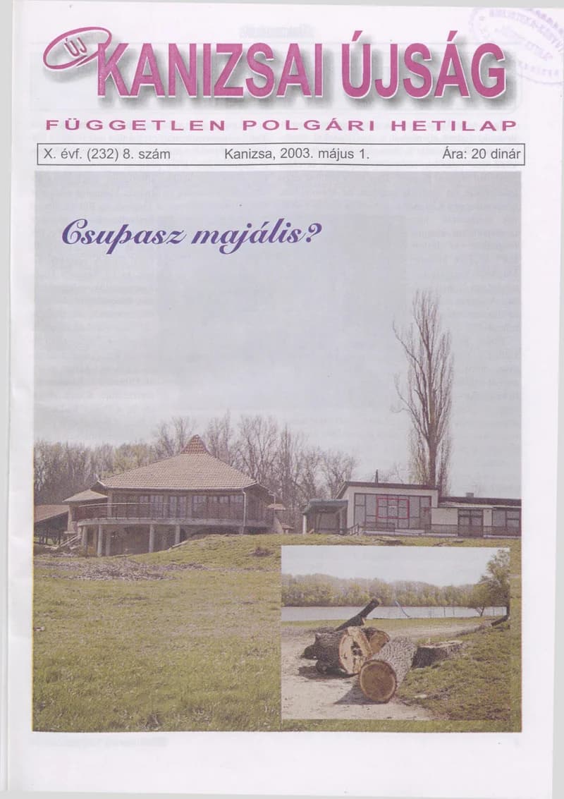 Új Kanizsai Újság, 10. évf. 2003. május 1. 8. sz.