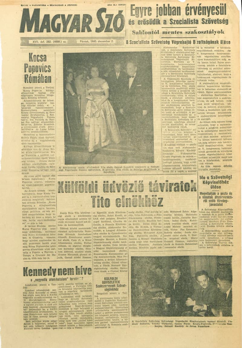 Magyar Szó, 17. évf. 1960. december 2. 282. sz. 1–24. oldal