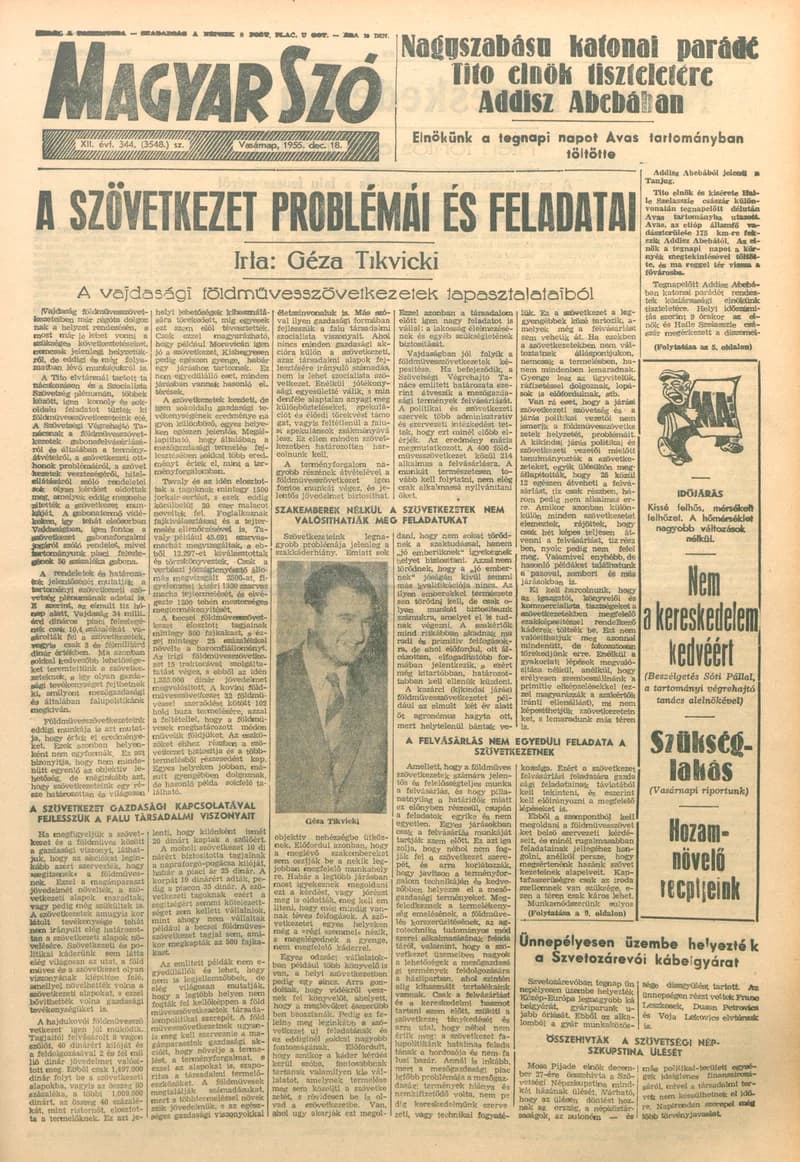 Magyar Szó, 12. évf. 1955. december 18. 344. sz. 1–16. oldal