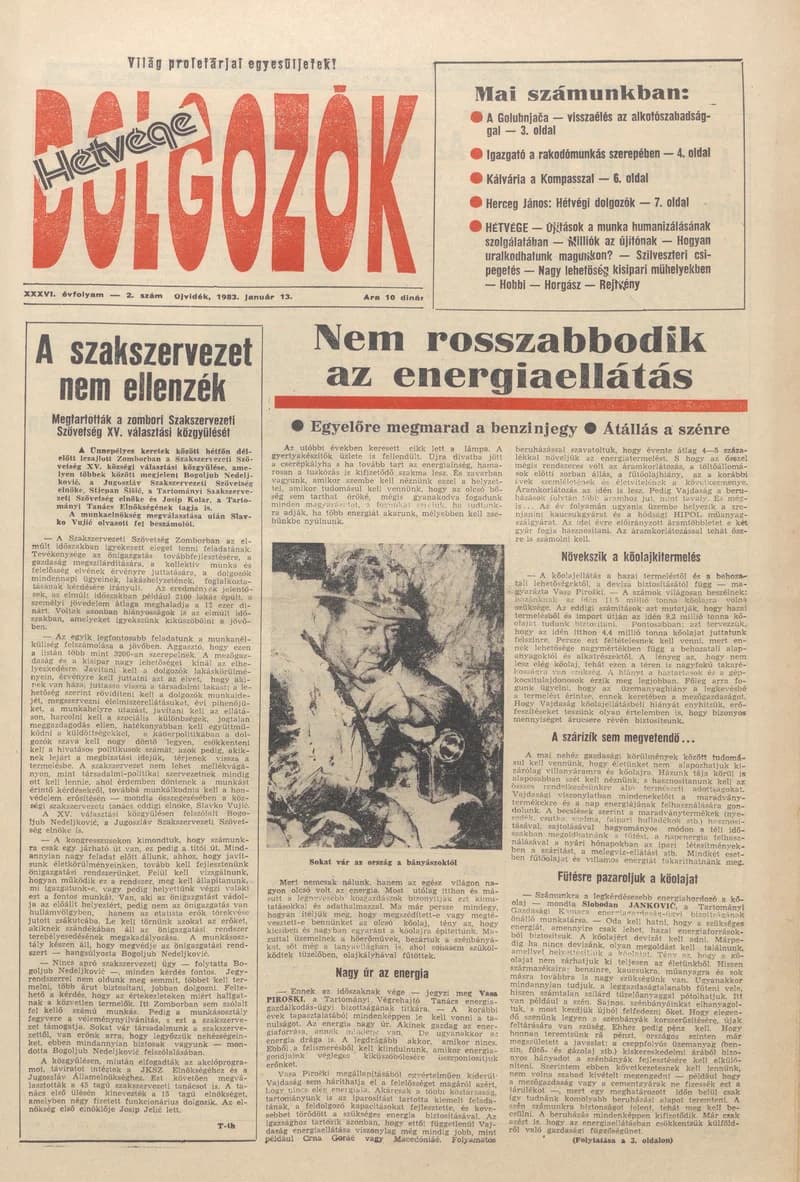 Dolgozók, 37. évf. 1983. január 13. 2. sz.