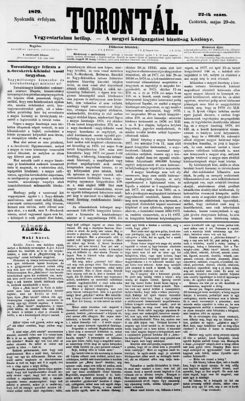Torontál, 8. évf. 1879. május 29. 22. sz.