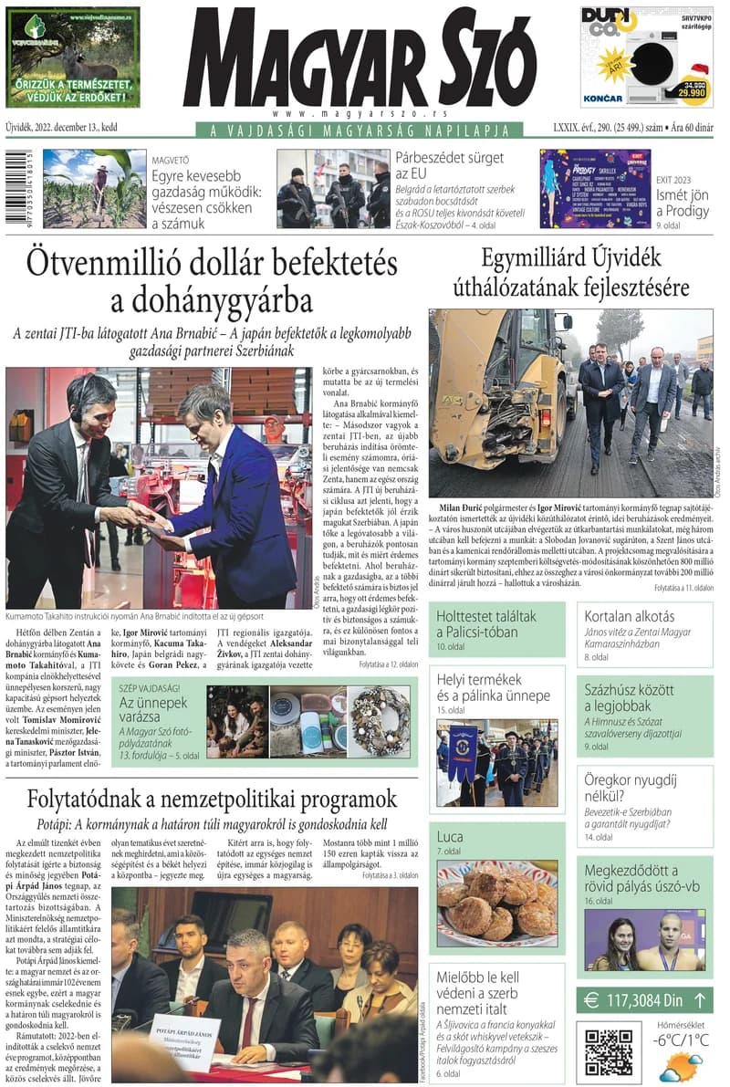 Magyar Szó, 79. évf. 2022. december 13. 290. sz. 1–20. oldal