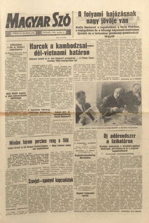 Magyar Szó, 27. évf. 1970. április 2. 90. sz. 1–20. oldal