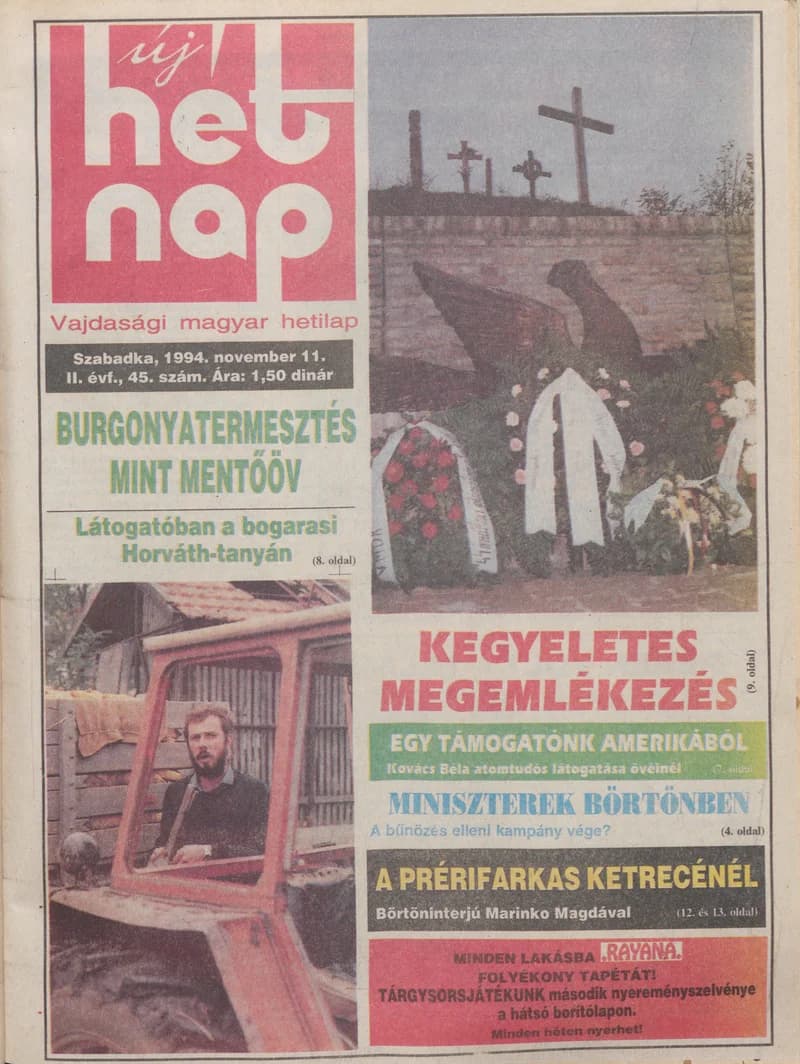 Új Hét Nap, 2. évf. 1994. november 11. 45. sz.