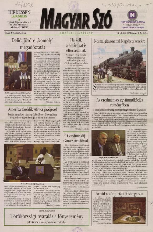 Magyar Szó, 60. évf. 2003. július 9. 160. sz. 1–16. oldal