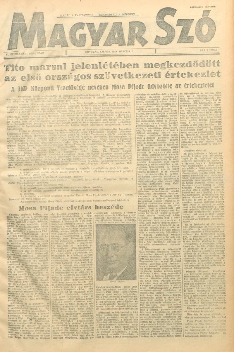 Magyar Szó, 6. évf. 1949. március 2. 51. sz. 1–4. oldal