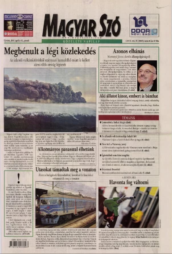 Magyar Szó, 67. évf. 2010. április 16. 87. sz. 1–20. oldal