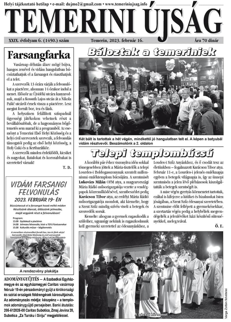 Temerini Újság, 29. évf. 2023. február 16. 6. sz.