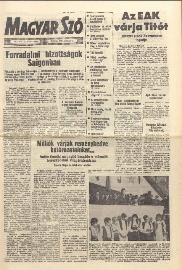 Magyar Szó, 25. évf. 1968. február 2. 31. sz. 1–12. oldal