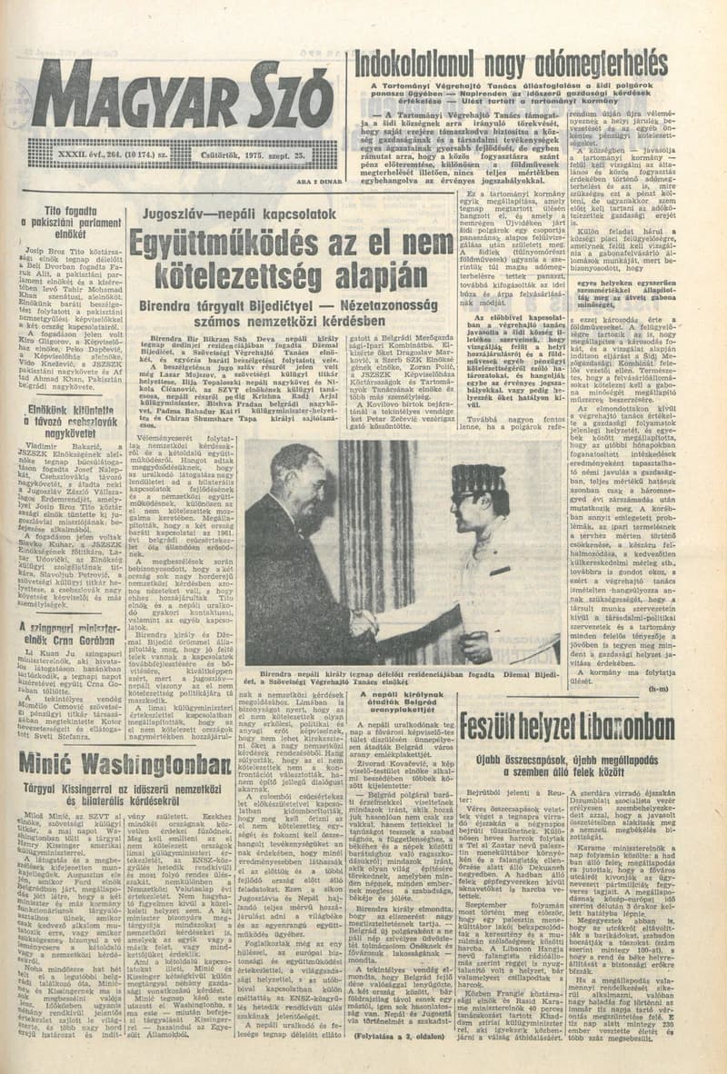 Magyar Szó, 32. évf. 1975. szeptember 25. 264. sz.