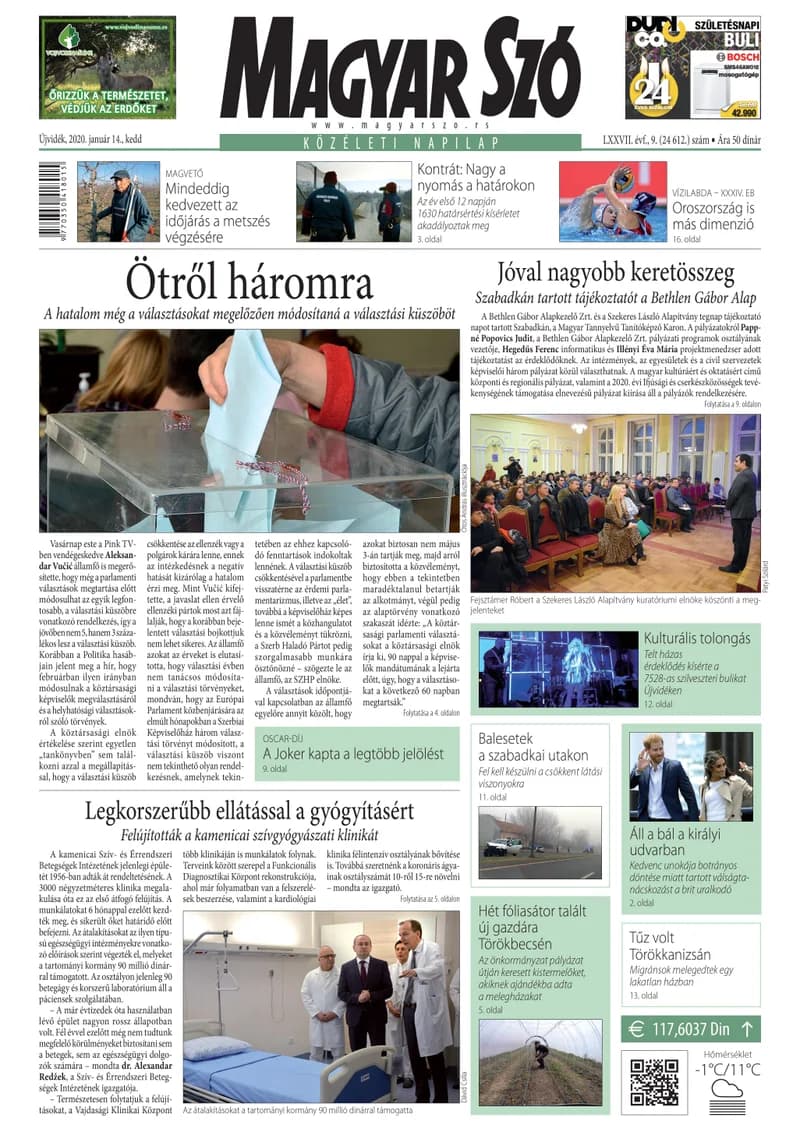 Magyar Szó, 77. évf. 2020. január 14. 9. sz. 1–20. oldal