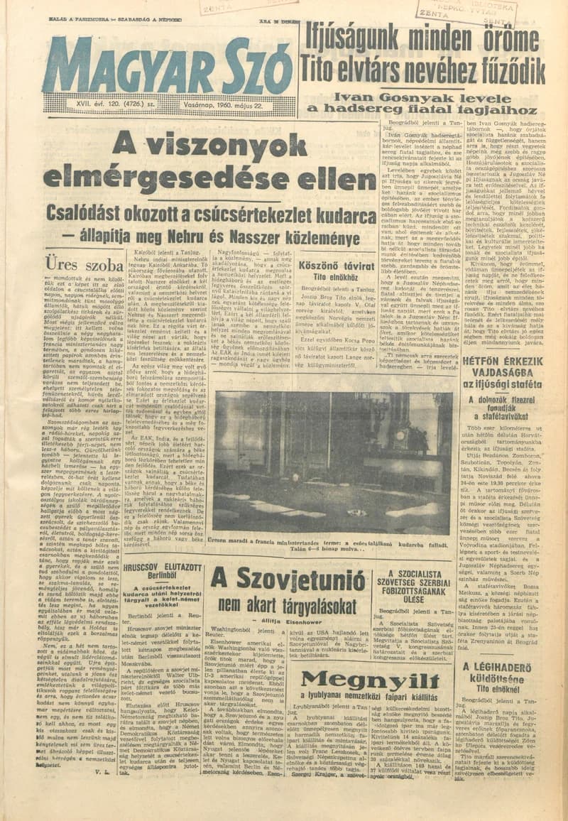 Magyar Szó, 17. évf. 1960. május 22. 120. sz. 1–20. oldal