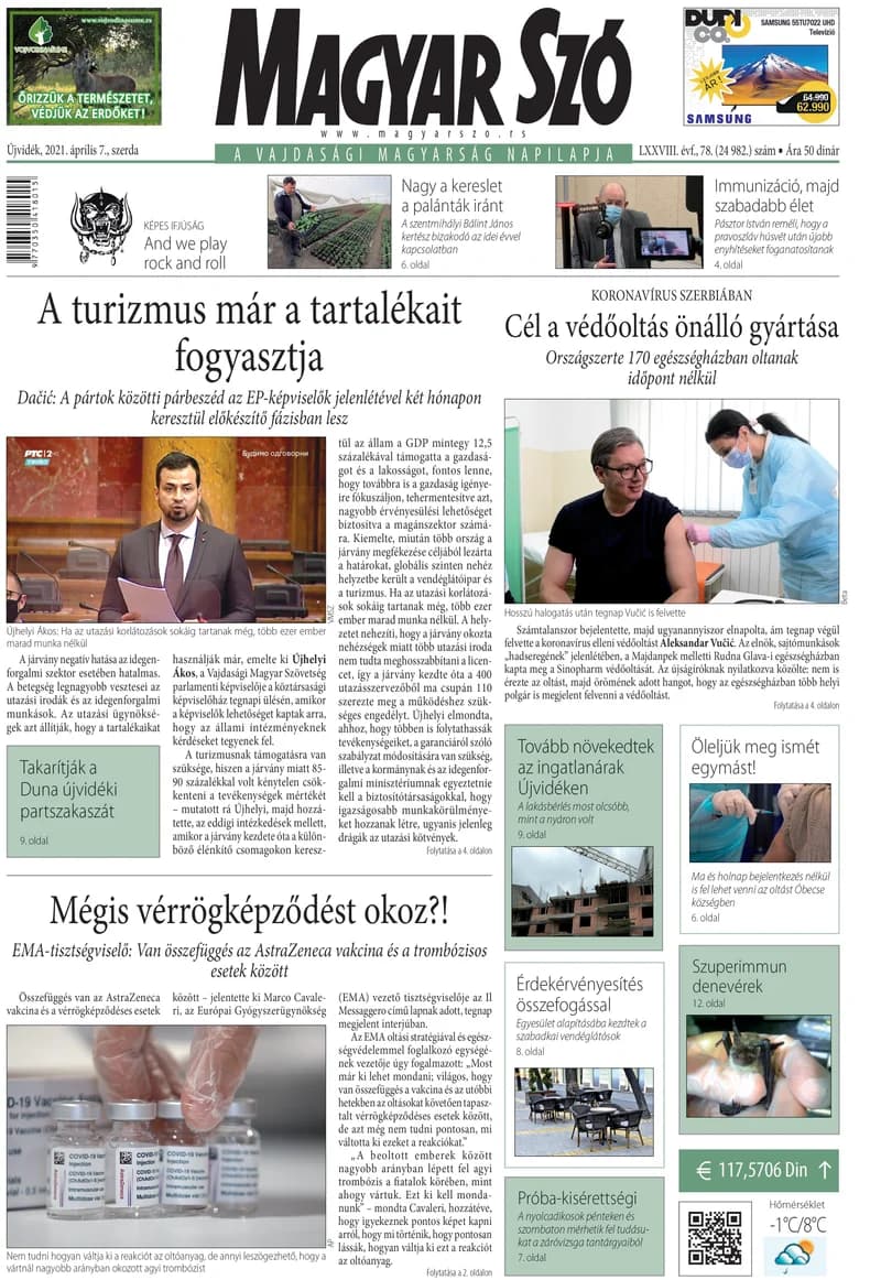 Magyar Szó, 78. évf. 2021. április 7. 78. sz. 1–20. oldal