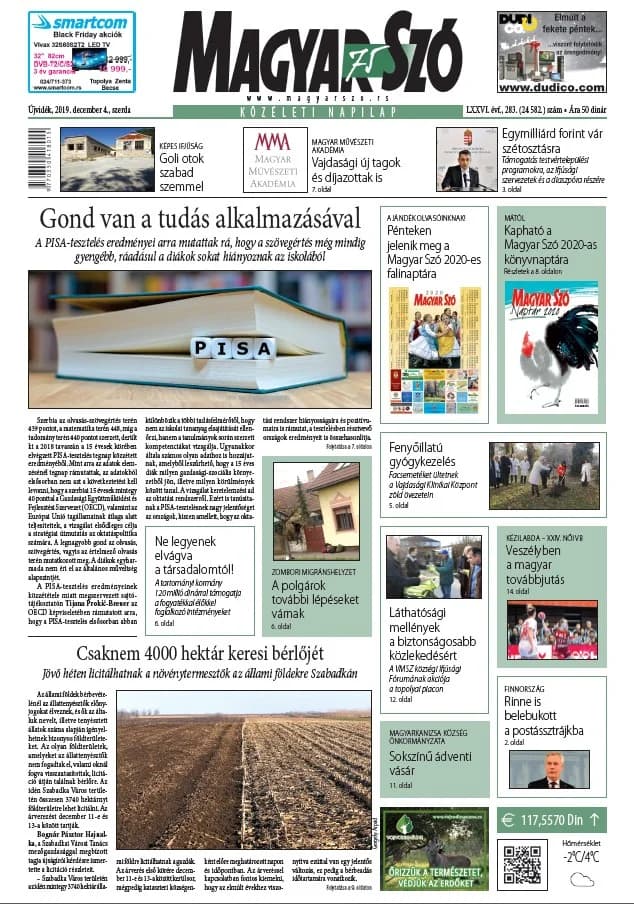 Magyar Szó, 76. évf. 2019. december 4. 283. sz. 1–16. oldal