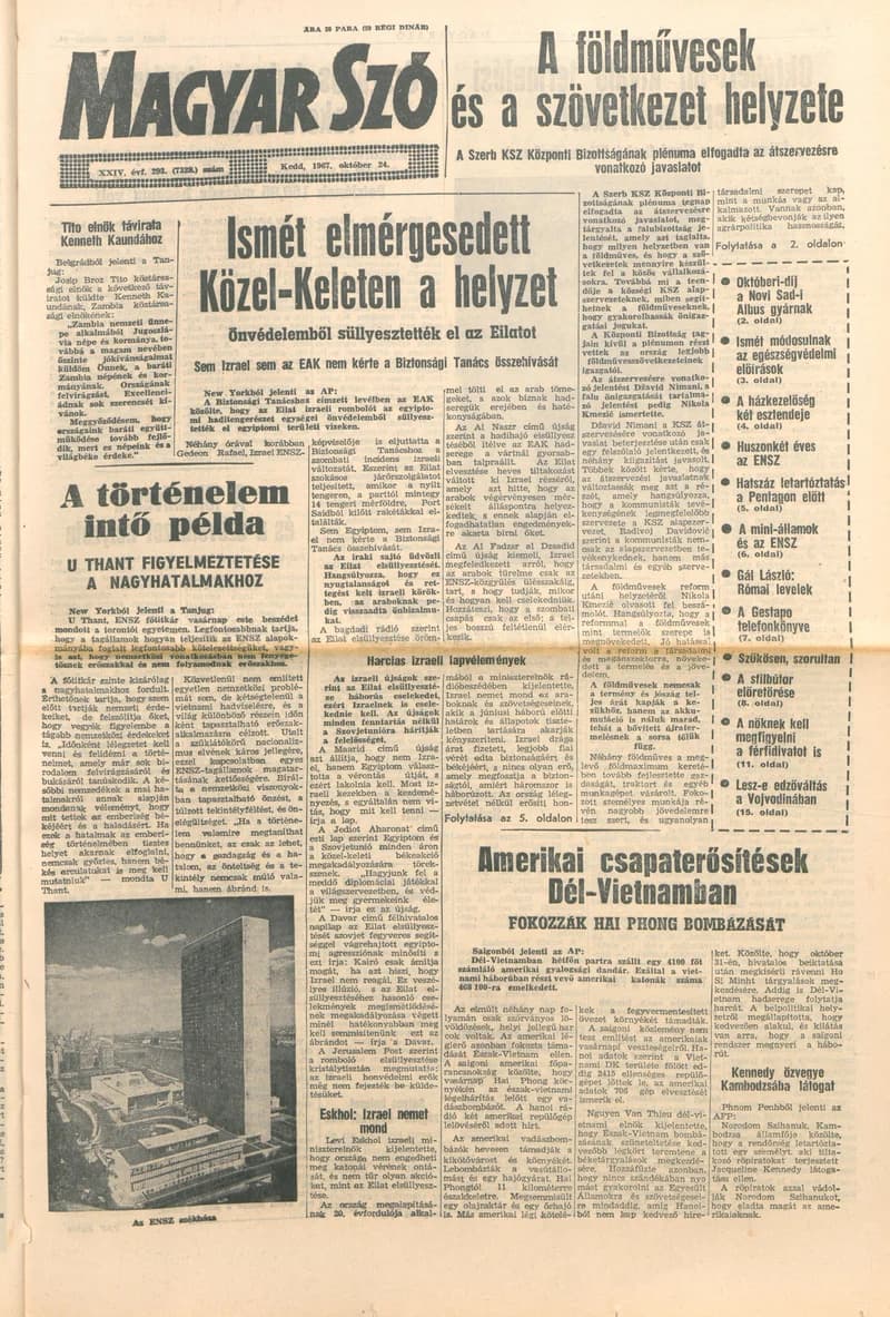 Magyar Szó, 24. évf. 1967. október 24. 293. sz. 1–16. oldal