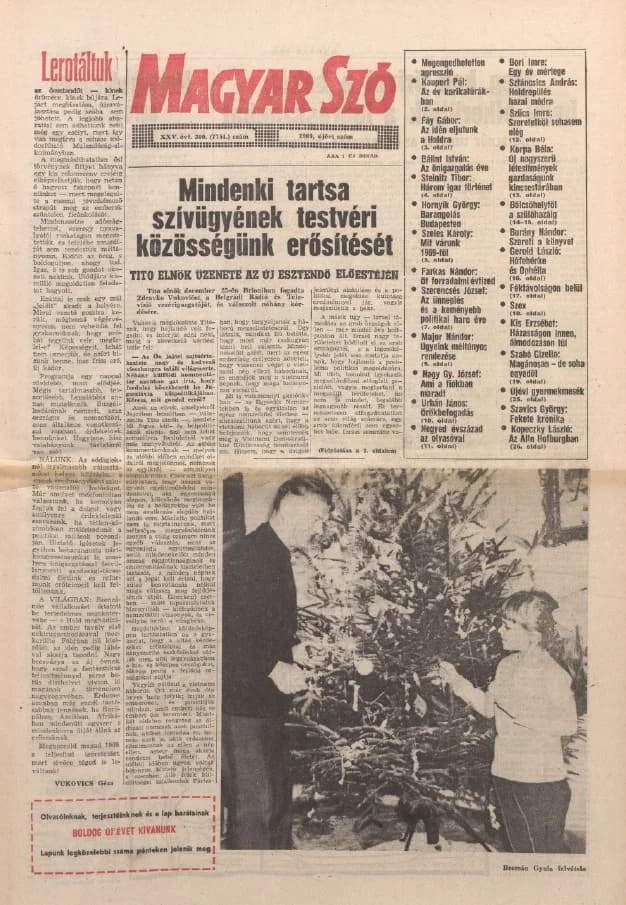 Magyar Szó, 25. évf. 1968. december 31. – 1969. január 2. 360. sz. 1–40. oldal