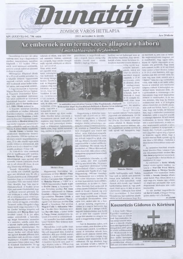 Dunatáj, 15. évf. 2013. november 6. 756. sz.