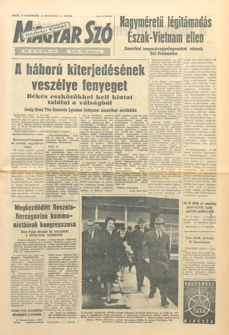 Magyar Szó, 22. évf. 1965. március 3. 60. sz. 1–16. oldal