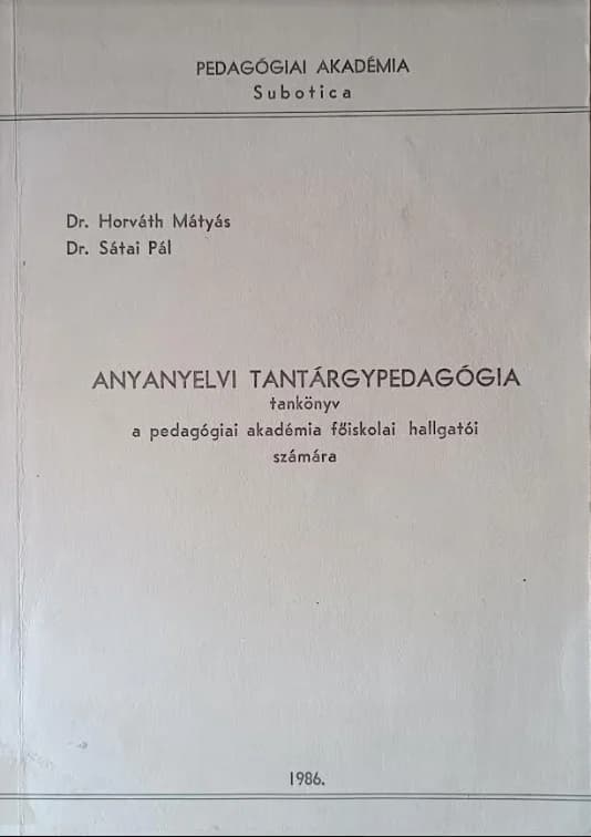 Anyanyelvi tantárgypedagógia